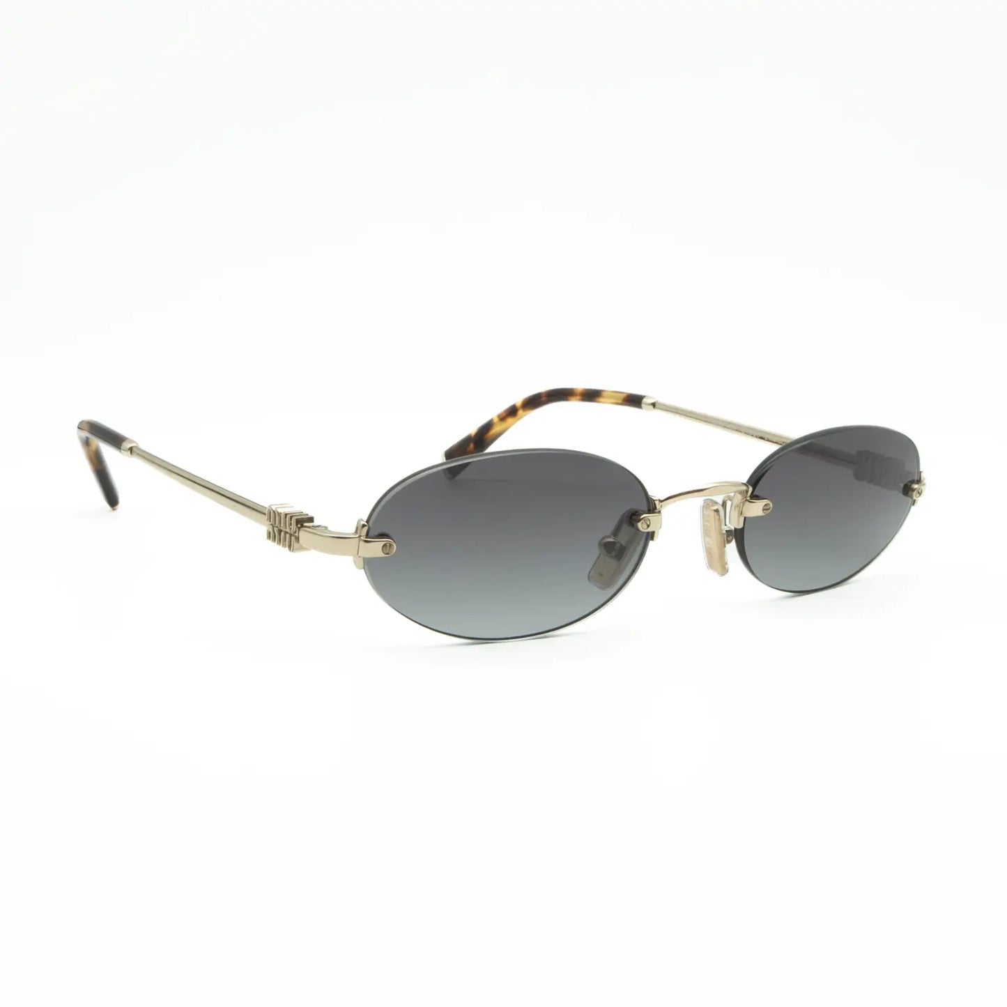 Occhiale da sole Miu Miu MU A54S ZVN5D1 Oro/Light Grey - lato - Shop Ottica Mineo