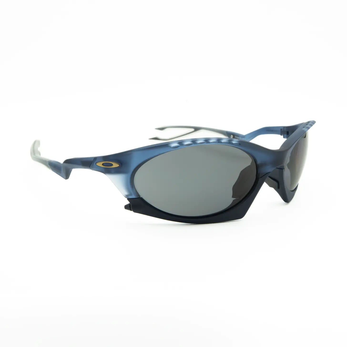 Occhiale da sole Oakley Plantaris OO9437 943709 Blu trasparente opaco - lato - Shop Ottica Mineo