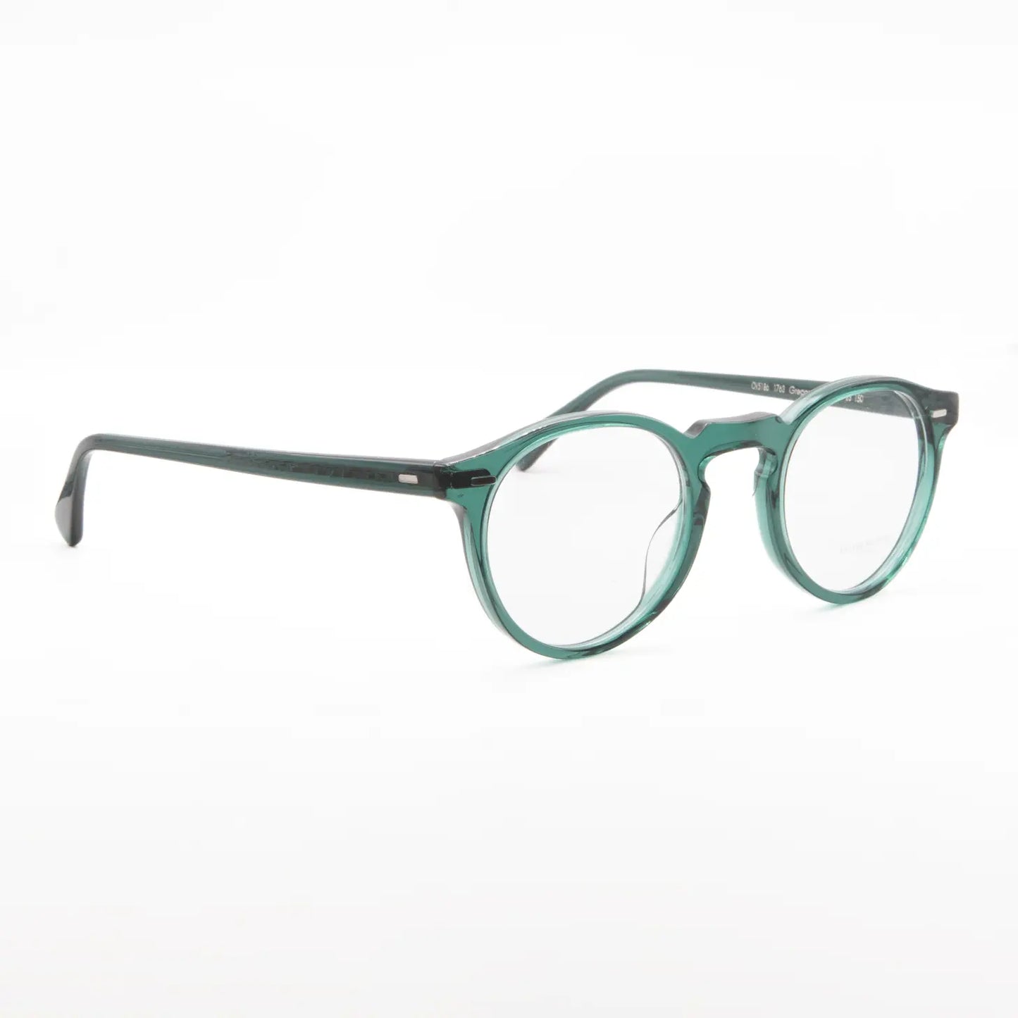Occhiale da vista Oliver Peoples Gregory peck OV5186 1763 Translucent dark teal - lato - Shop Ottica Mineo