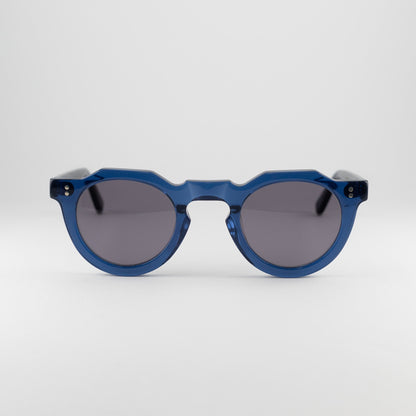 Occhiali da sole Lesca Lunetier PICA LTD20 Blue rotondi