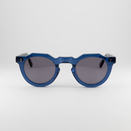 Lunettes de soleil Lesca Lunetier PICA LTD20 bleues rondes