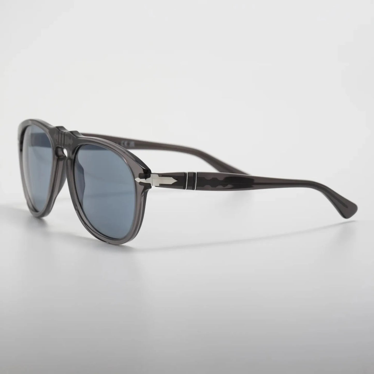 Occhiale da sole Persol PO0649 1196/56 Crystal grey - lato - Shop Ottica Mineo