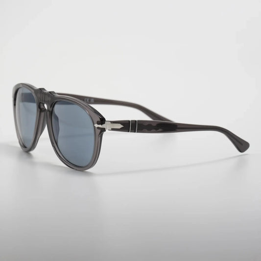 Occhiale da sole Persol PO0649 1196/56 Crystal grey - lato - Shop Ottica Mineo