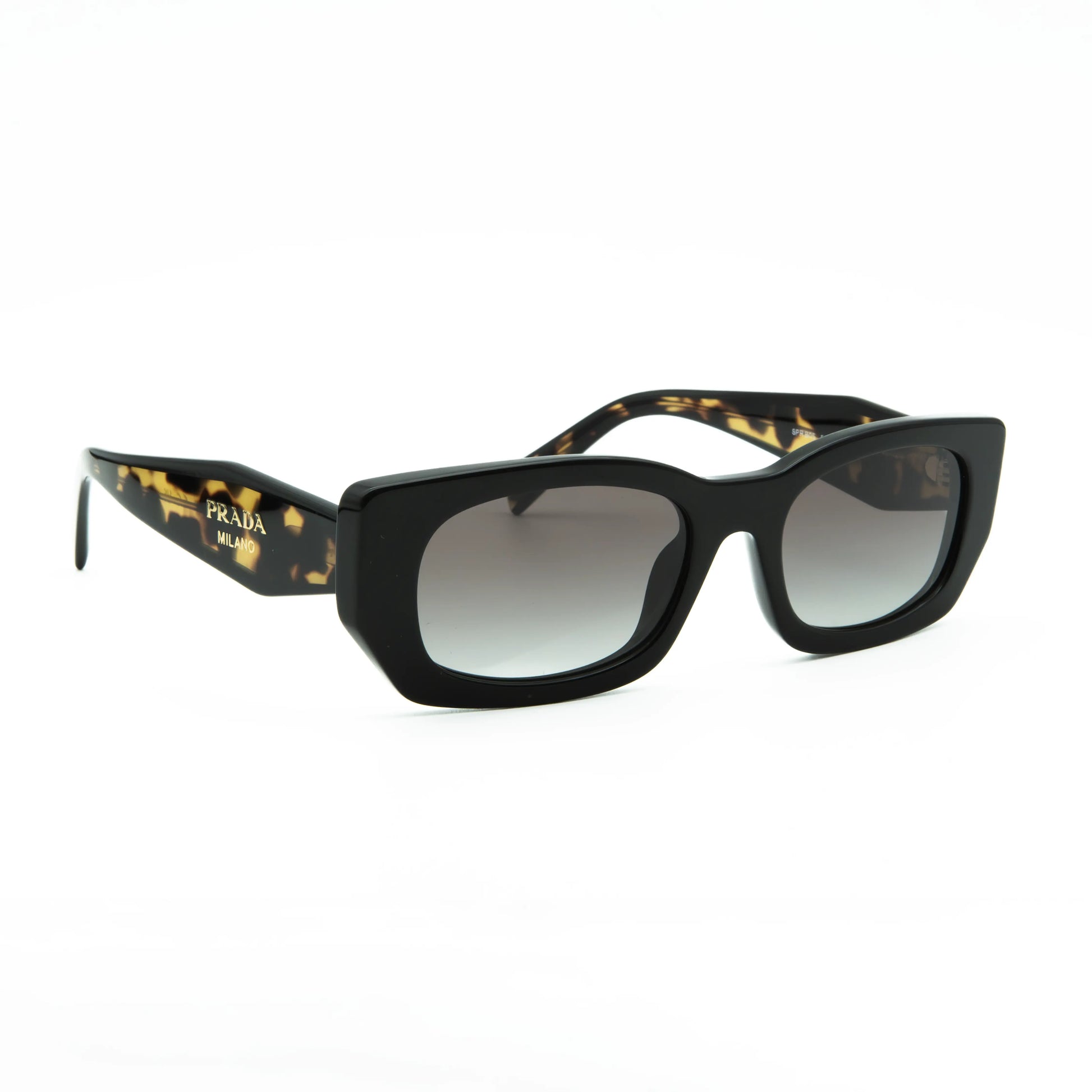 Occhiale da sole Prada PR B05S 3890A7 Havana/Nero - lato - Shop Ottica Mineo