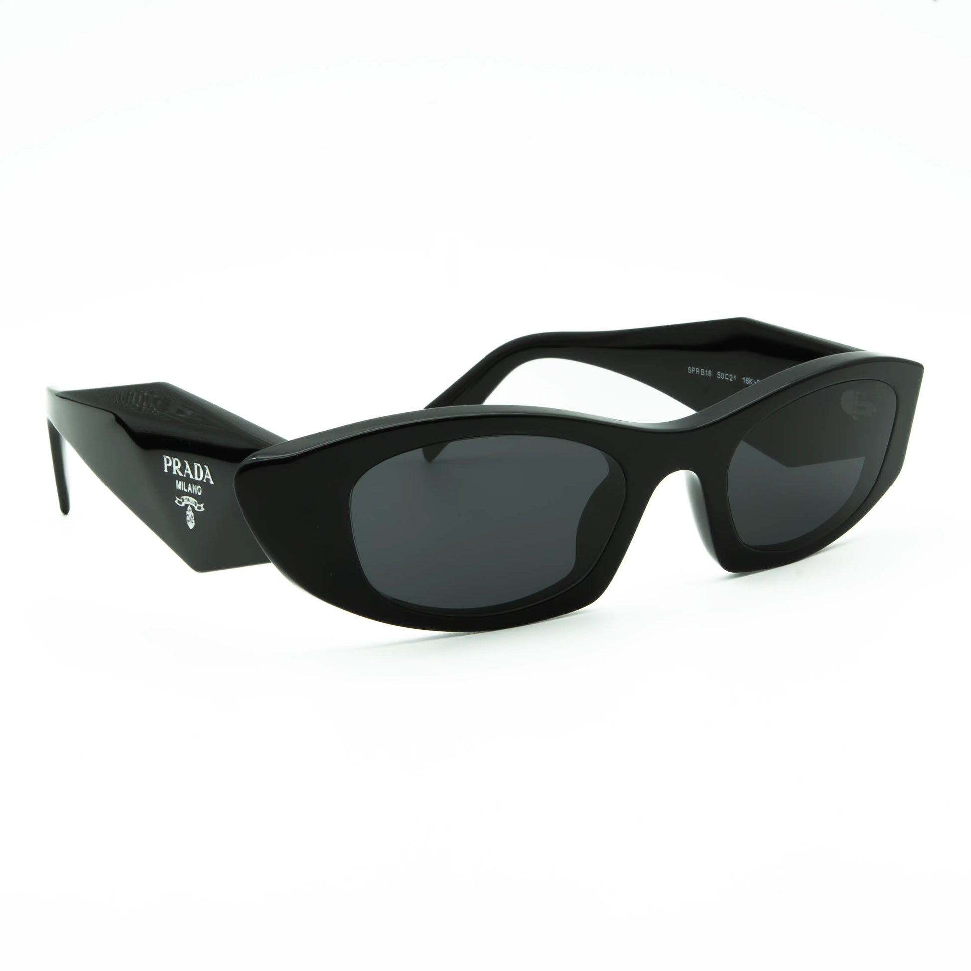 Occhiale da sole Prada PR B16S 16K08Z Black - lato - Shop Ottica Mineo
