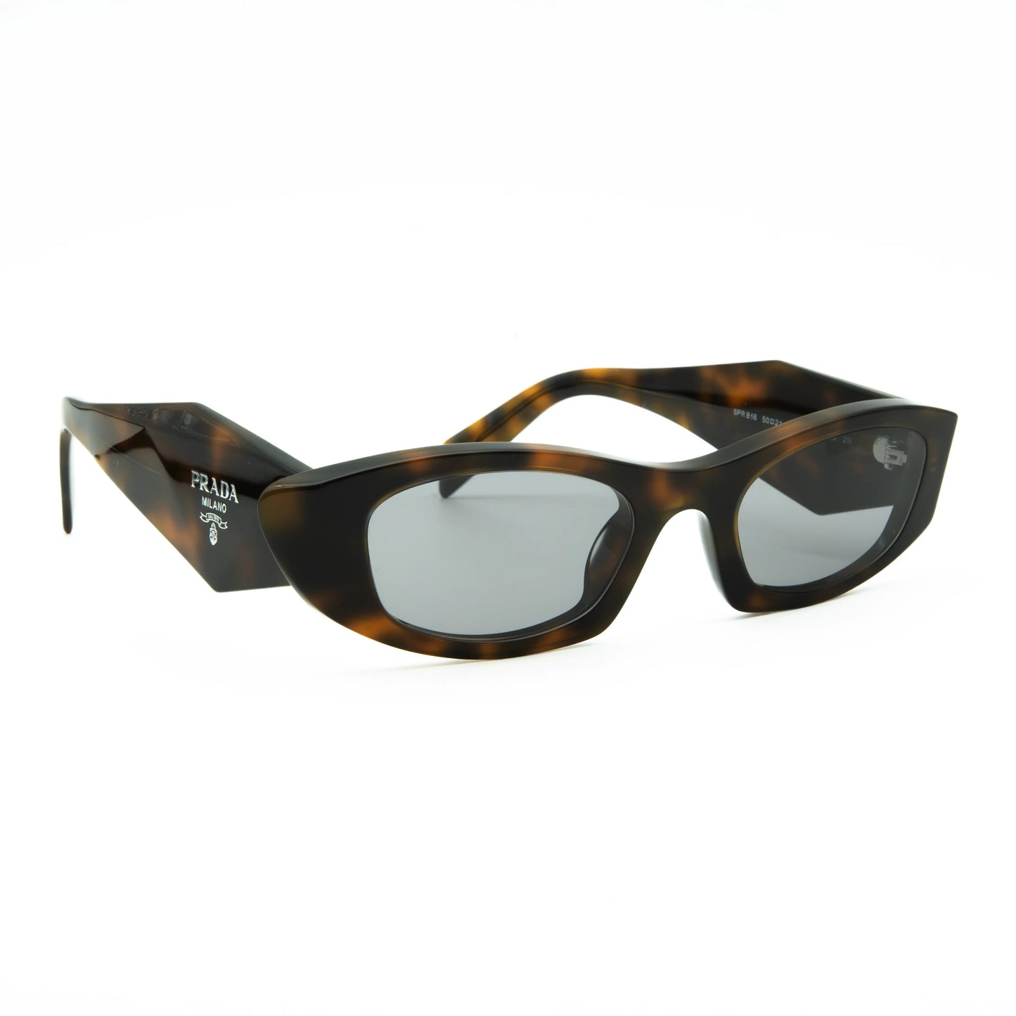 Occhiale da sole Prada PR B16S 20D50Q Juniper tartarugato - lato - Shop Ottica Mineo