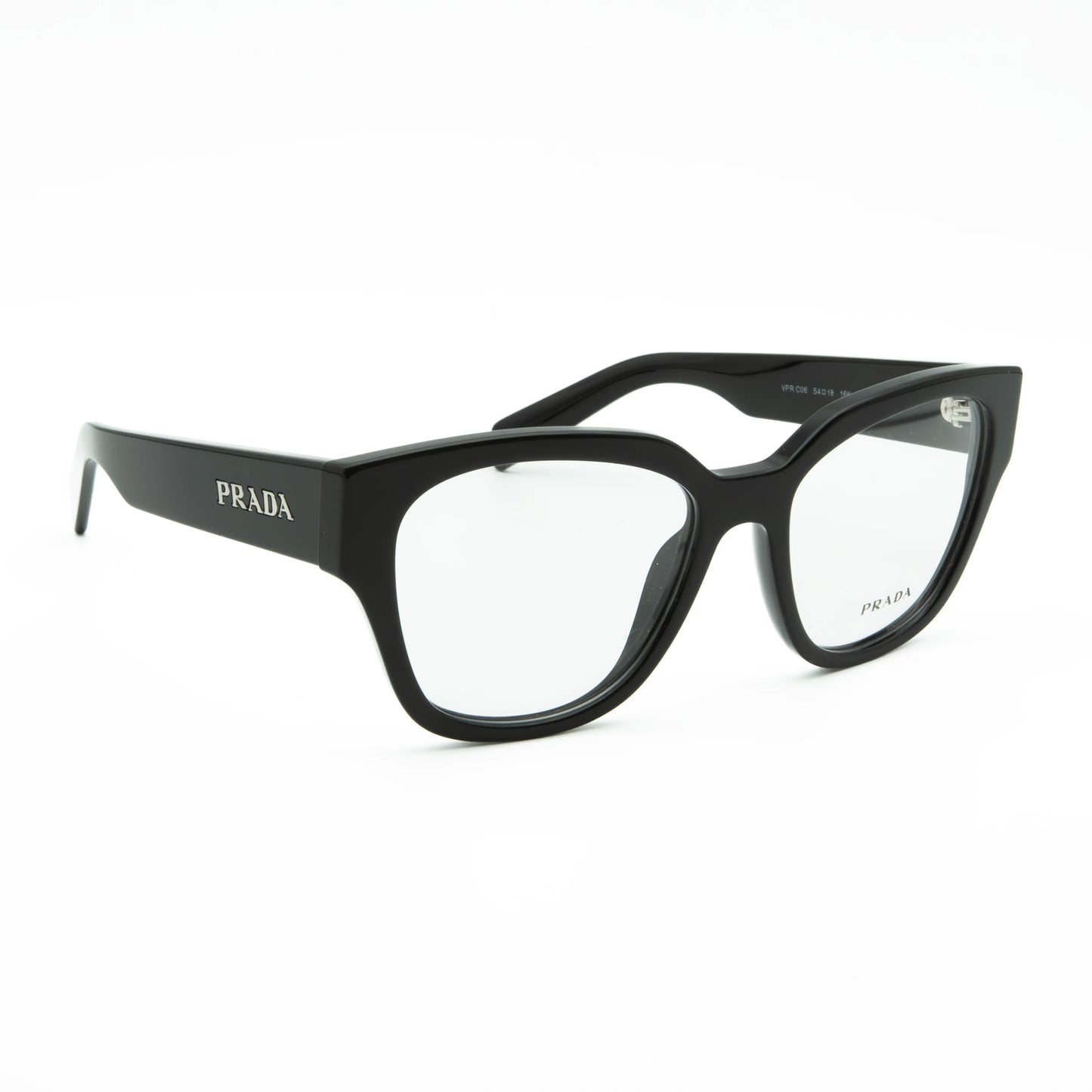 Occhiale da vista Prada PR C06V 16K1O1 Black - lato - Shop Ottica Mineo