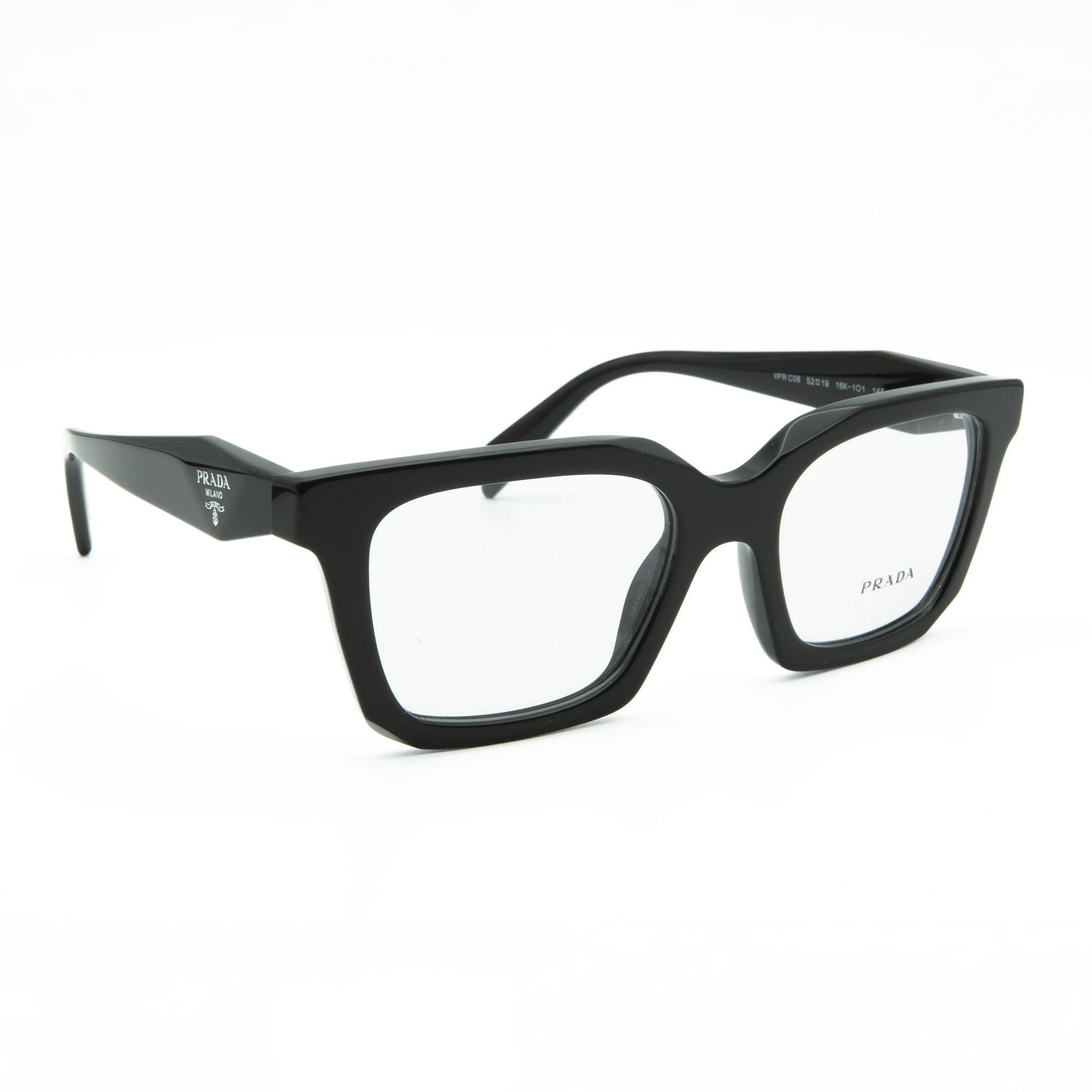 Occhiale da vista Prada PR C08V 16K1O1 Black - lato - Shop Ottica Mineo