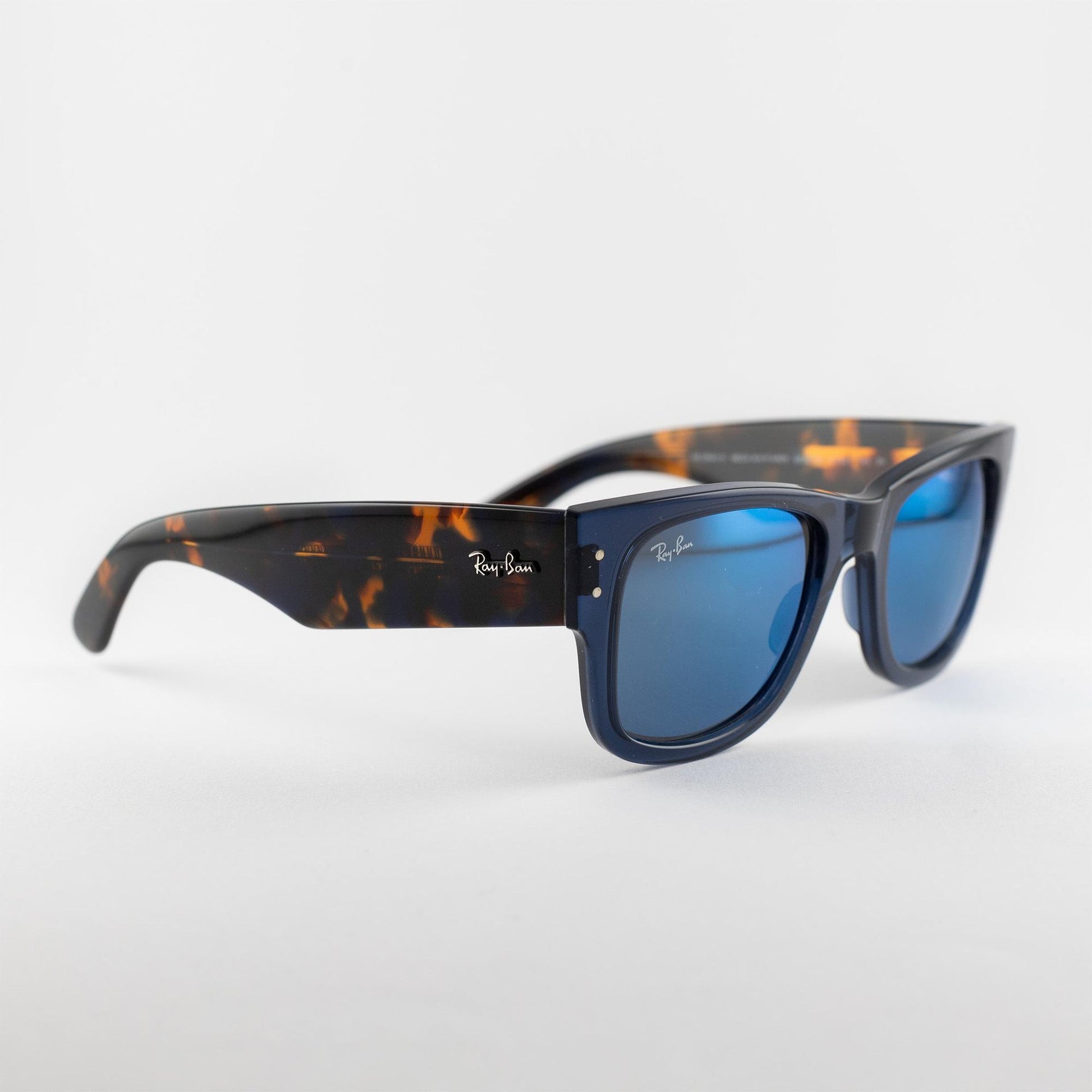 Occhiale da sole Ray-Ban Mega Wayfarer RB0840S 6638O4 Blu - lato - Shop Ottica Mineo
