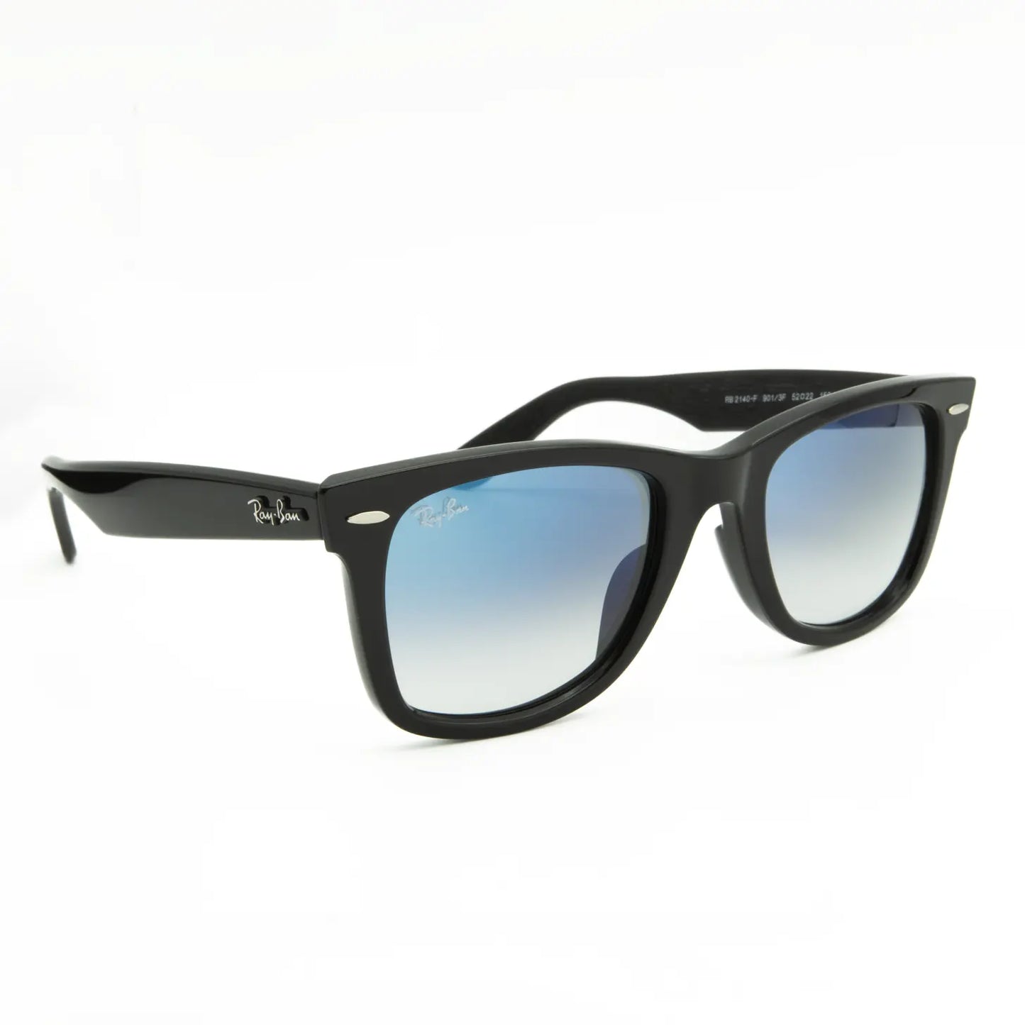 Occhiale da sole Wayfarer RB2140F 901/3F Black/Blu - lato - Shop Ottica Mineo