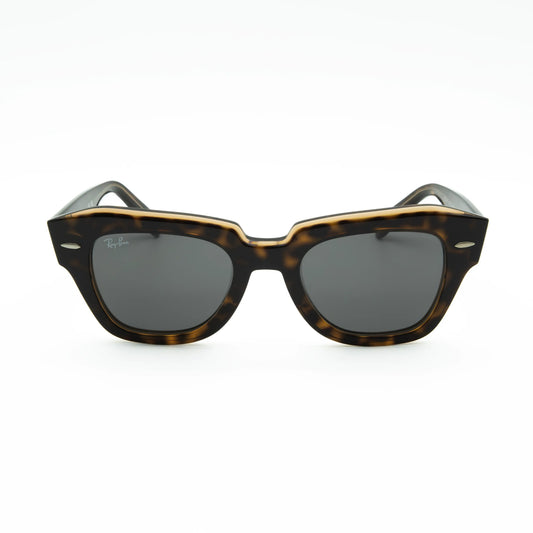 Occhiale da sole Ray-Ban State street RB2186 1292B1 Havana su marrone trasparente - Shop Ottica Mineo