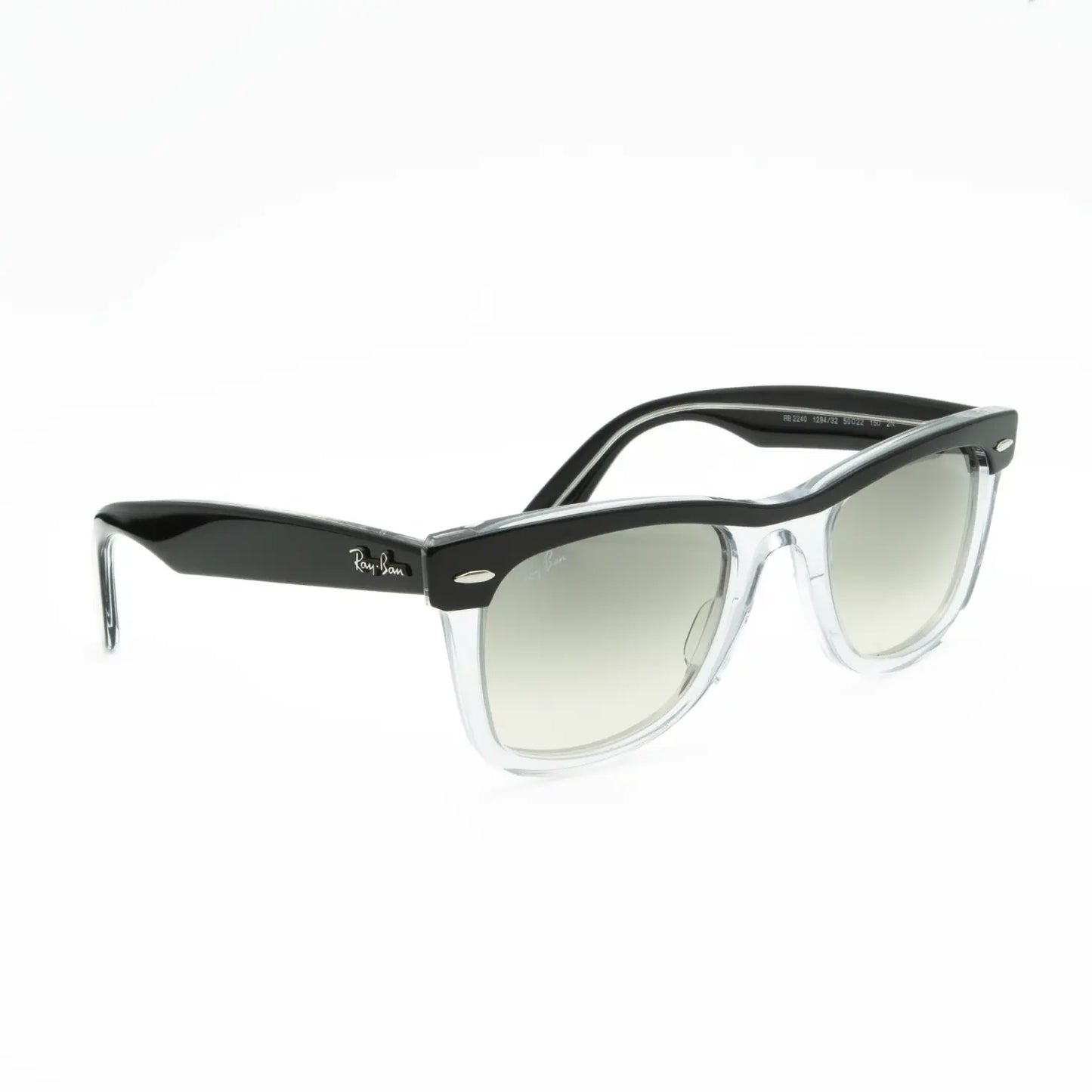 Occhiale da sole Ray-Ban Wayfarer Street Neat RB2240 129432 Black/Transparent - lato - Shop Ottica Mineo