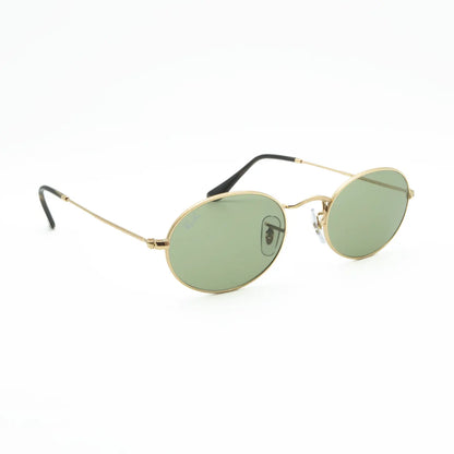 Occhiale da sole Ray-Ban Oval RB3547 001/4E Oro/Battle Green - lato - Shop Ottica Mineo