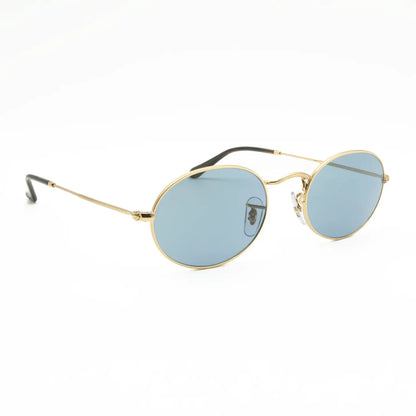 Occhiale da sole Ray-Ban Oval RB3547 001/56 Oro/Blu - lato - Shop Ottica Mineo