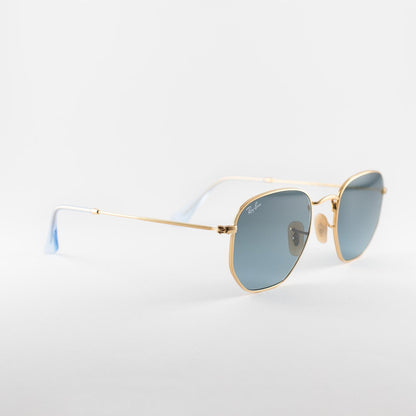 Occhiale da sole Ray-Ban RB3548 91233M Gold/blu - lato - Shop Ottica Mineo