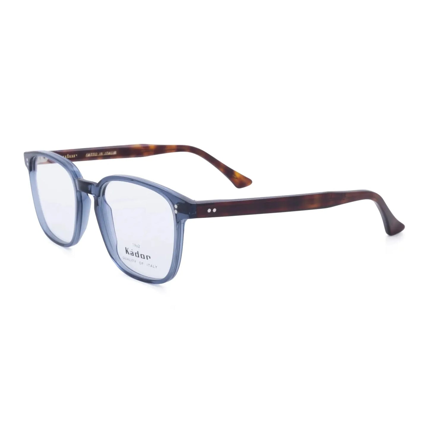 Occhiale da vista Kador Roger Blue/ Havana - lato - Shop Ottica Mineo