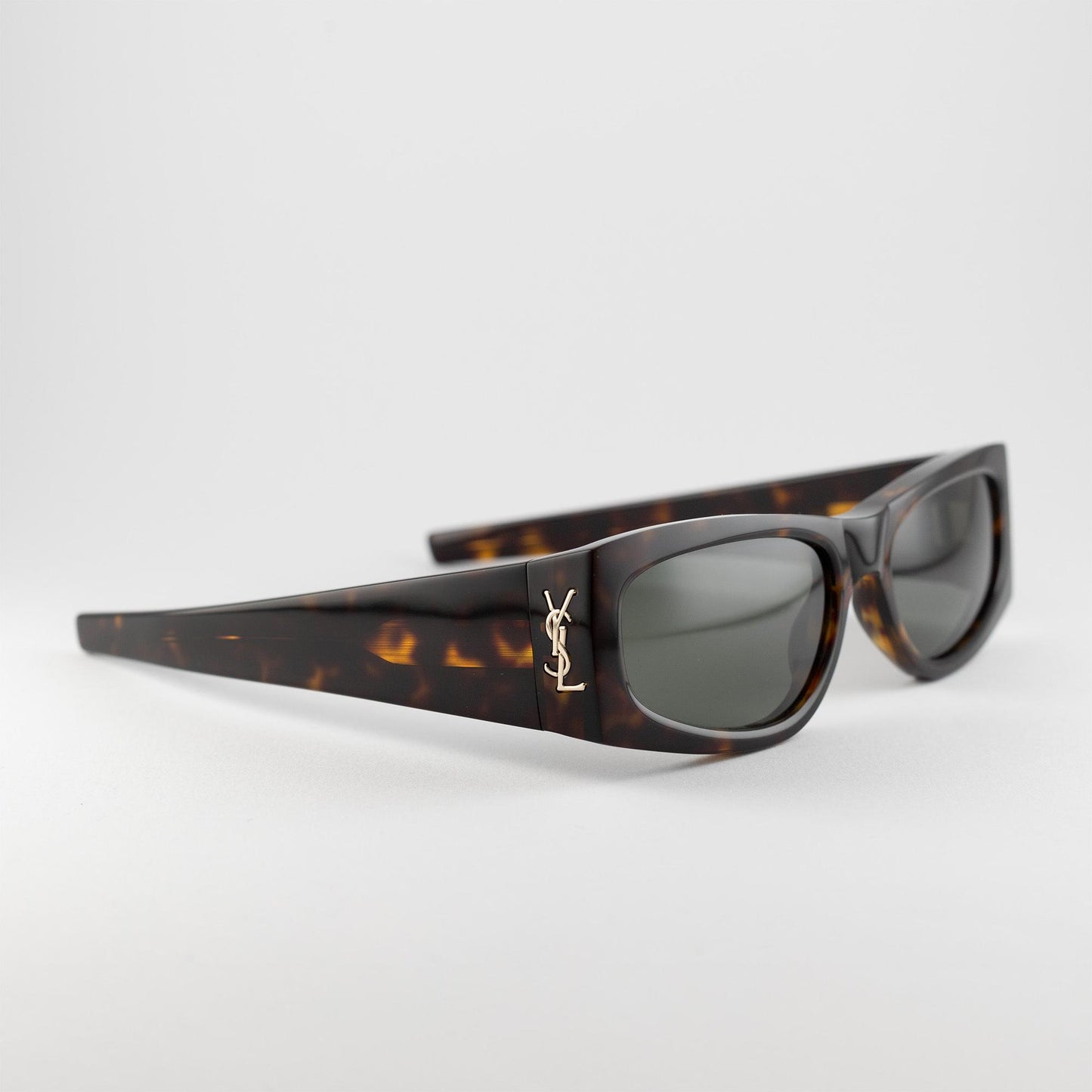Occhiale da sole Saint Laurent SL M140 003 Havana - lato - Shop Ottica Mineo
