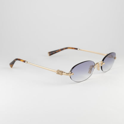 Occhiale da sole Miu Miu SMU A54 ZVN-80O Gold - lato - Shop Ottica Mineo