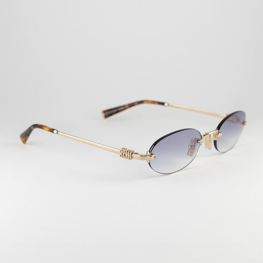Occhiale da sole Miu Miu SMU A54 ZVN-80O Gold - lato - Shop Ottica Mineo