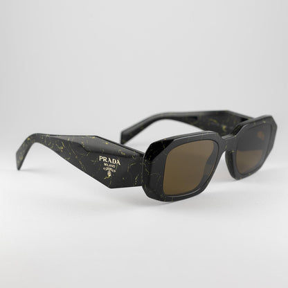 Occhiale da sole Prada SPR 17W 19D-01T Black marble - lato - Shop Ottica Mineo