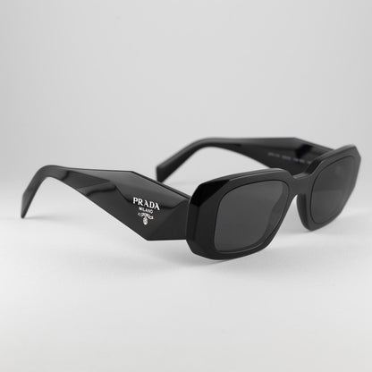 Occhiale da sole Prada SPR 17W 1AB-5S0 Black - lato - Shop Ottica Mineo