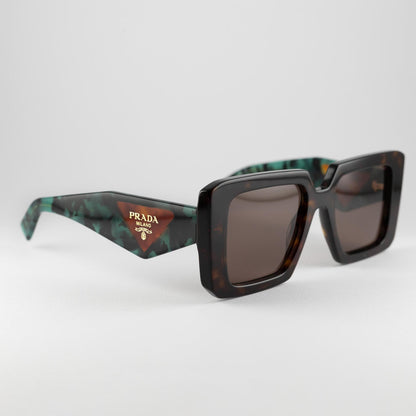 Occhiale da sole Prada SPR 23Y 2AU-06B Havana - lato - Shop Ottica Mineo