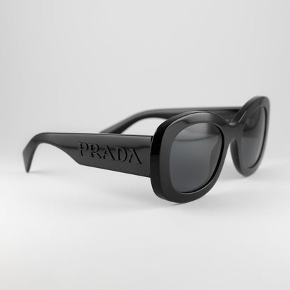 Occhiale da sole Prada SPR A13S 1AB-5S0 Black - lato - Shop Ottica Mineo