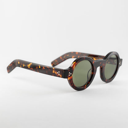 Occhiale da sole Lesca Lunetier TABU COL.424 Dark Turtle - lato - Shop Ottica Mineo