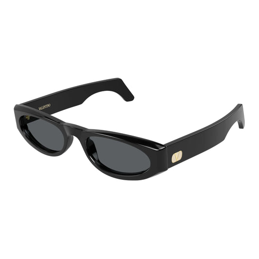Lunettes de soleil ovales Valentino VG0007S 001 Black Grey
