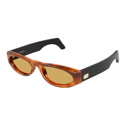 Lunettes de soleil Valentino VG0007S 002 Black Havana Brown ovales