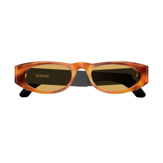 Lunettes de soleil Valentino VG0007S 002 Black Havana Brown ovales