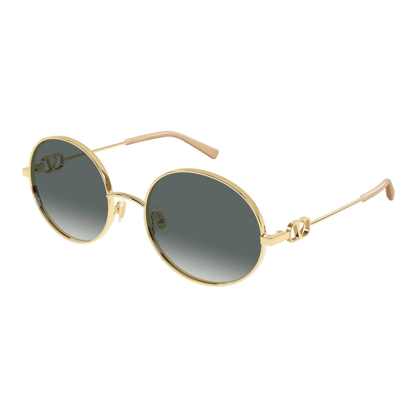 Lunettes de soleil rondes Valentino VG0027S 001 Gold Grey