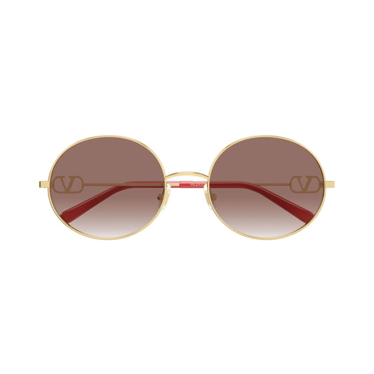 Lunettes de soleil rondes Valentino VG0027S 003 or rouge