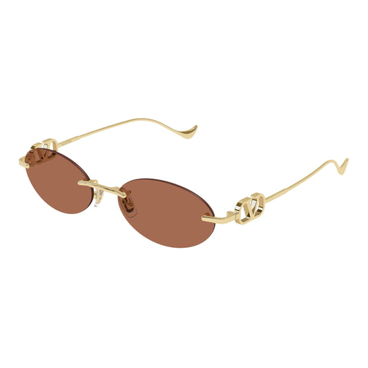 Lunettes de soleil ovales Valentino VG0032S 002 Or Marron