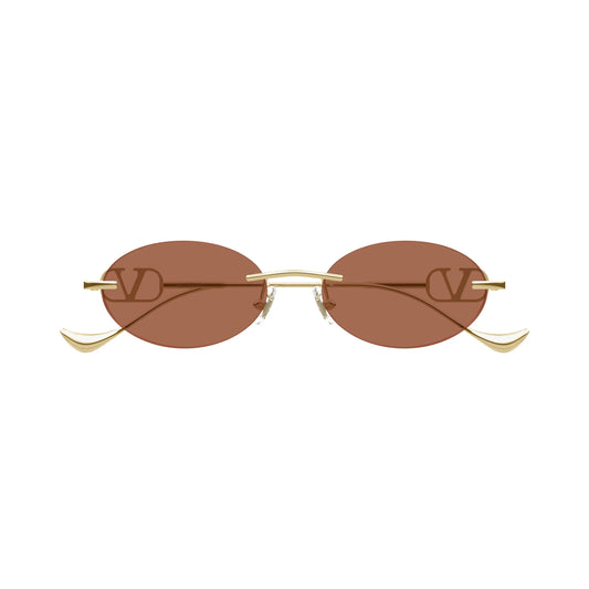 Lunettes de soleil ovales Valentino VG0032S 002 Or Marron