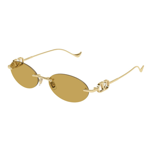 Lunettes de soleil Valentino VG0032S 003 Gold Light Brown ovales