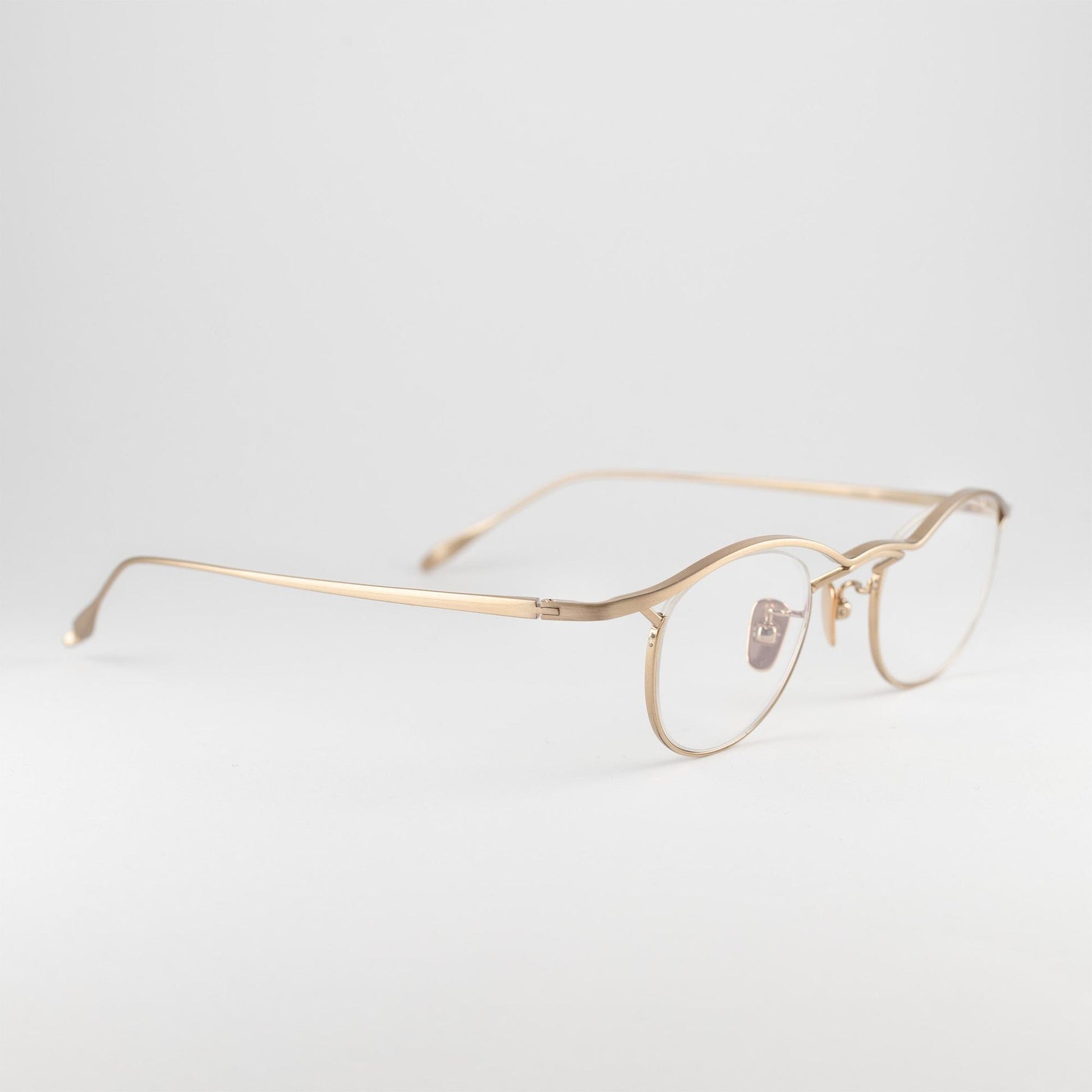 Occhiale da vista Yoshinori Aoyama YA-010 COL.01 Gold - lato - Shop Ottica Mineo