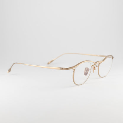 Occhiale da vista Yoshinori Aoyama YA-010 COL.01 Gold - lato - Shop Ottica Mineo